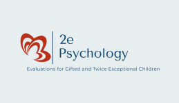 Logo for 2e Psychology, a practice specializing in evaluation of gifted and twice-exceptional children